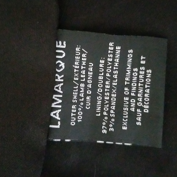 LAMARQUE Harlee Biker Leather Dress Jacket, Size M - Picture 6 of 16